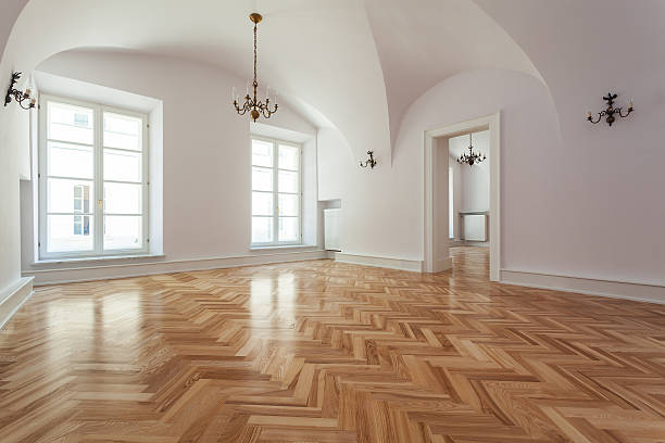 intérieur élégant - parquet floor photos et images de collection