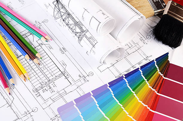 istock Projects of houses with color palette 476040074