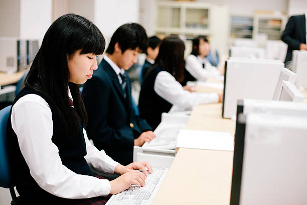 istock Japanese high school. Students use the computer laboratory, Japan 476040876
