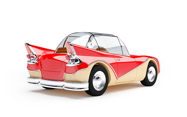 istock retro futuristic car 1960 back 476041144