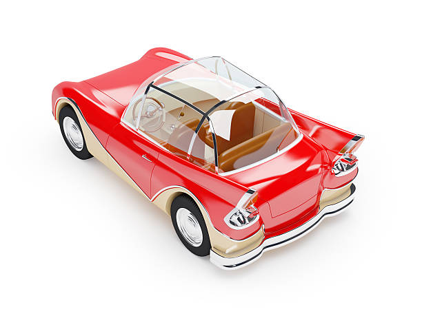 istock retro futuristic car 1960 back 476041146