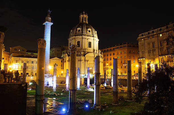istock Rome, Augustus Forum and Mars Ultor Temple by Night 476043733