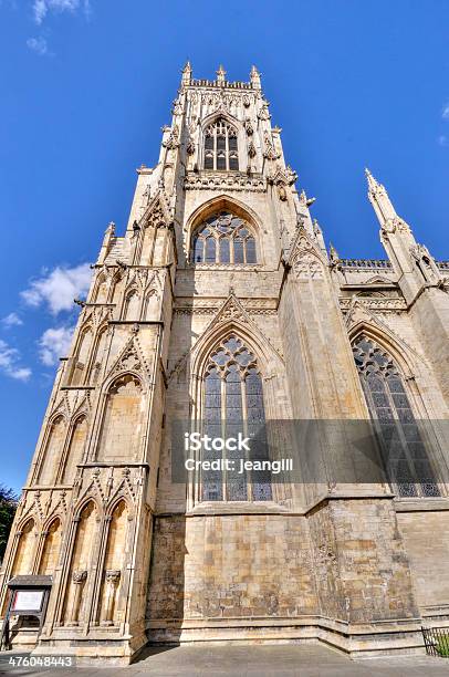 York Minster Inghilterra Regno Unito - Fotografie stock e altre immagini di Ambientazione esterna - Ambientazione esterna, Architettura, Cattedrale