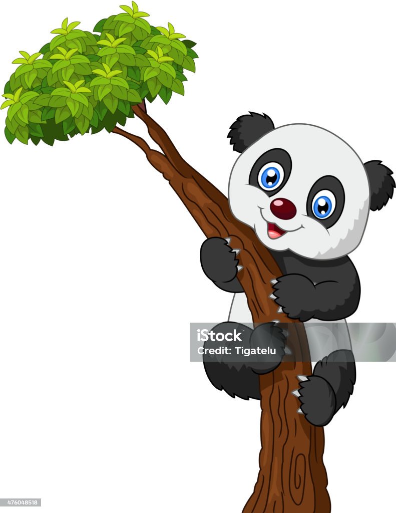 Vetores de Panda Bonito Dos Desenhos Animados Árvore De Escalada e mais  imagens de 2015 - iStock