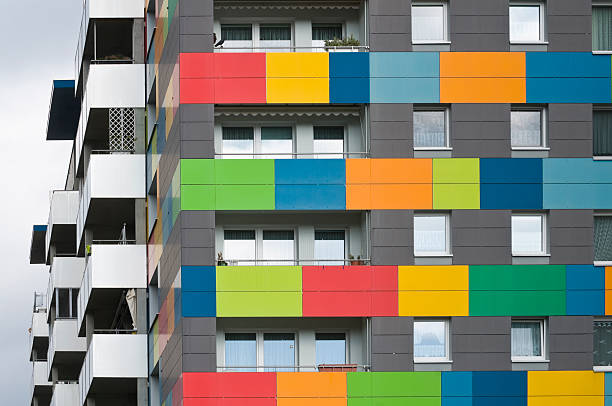 istock Colorful facade of a residential building 476049073