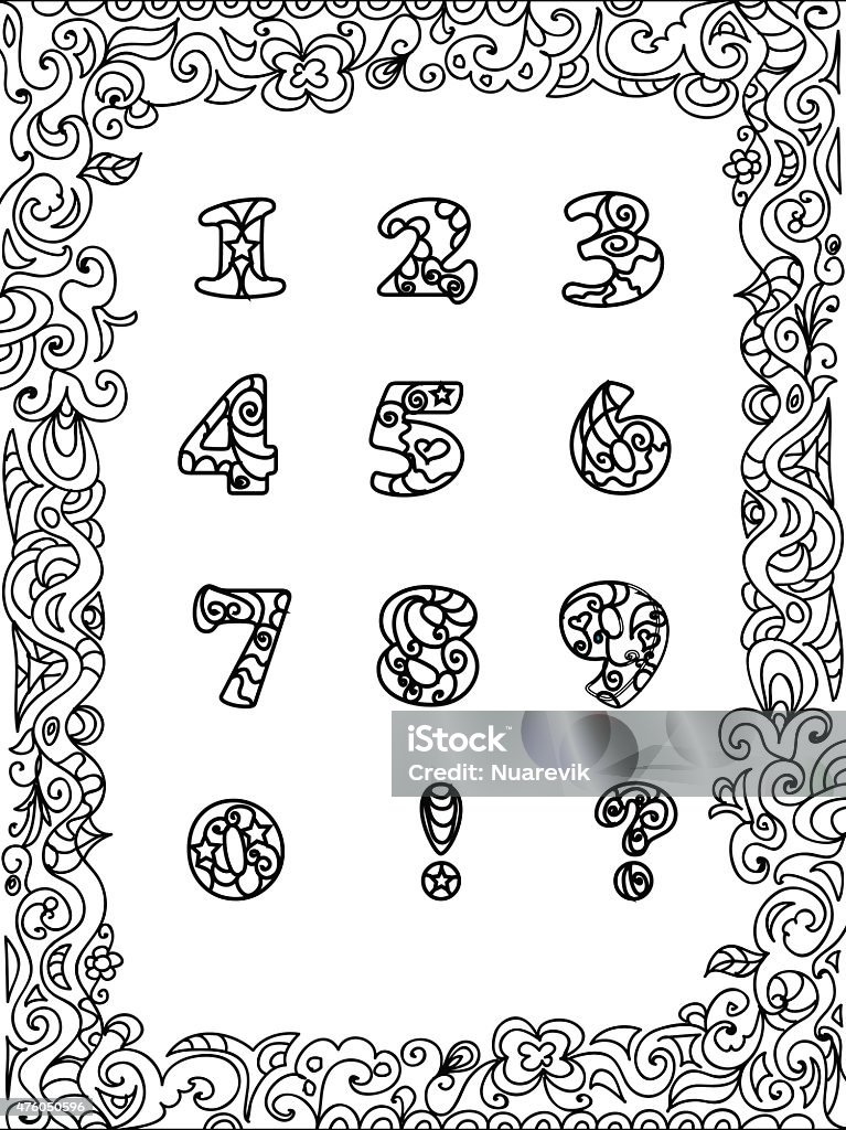 Numbers Background Frame Numbers With Frame Stock Illustration - Download Image Now - 2015 ...