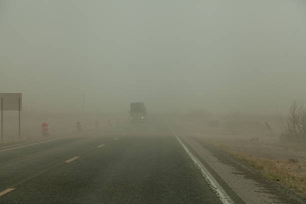 istock Dust storm slows travel 476052537