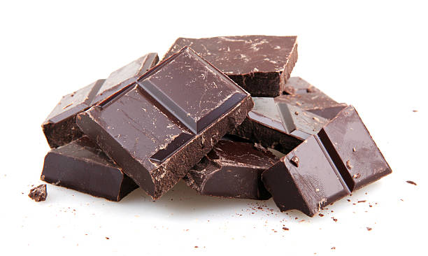 istock Pile of Chocolate chunks isolated against a white background 476063223