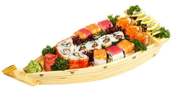 istock Set of sushi and rolls 476063747