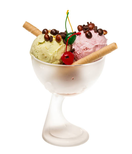 istock yogurt and chocolate ice cream in a bowl close up 476065761