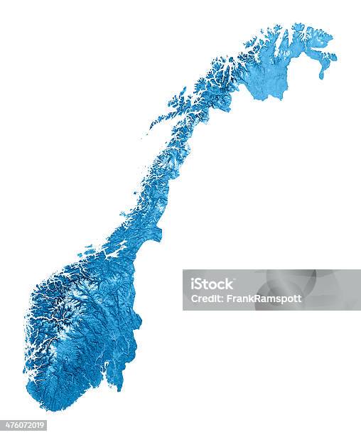Photo libre de droit de Norvège Carte Topographique Isolé banque d'images et plus d'images libres de droit de Norvège - Norvège, Carte, Carte topographique