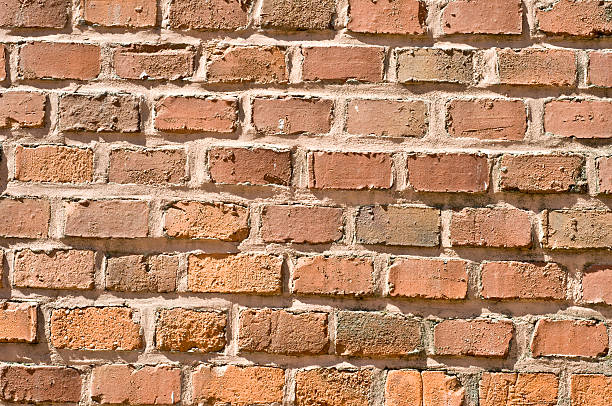 Old red brick stock photo