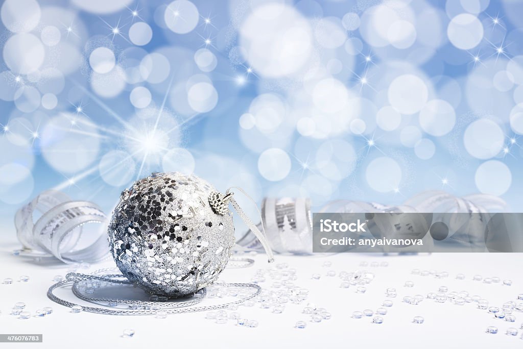 Silver Boże Narodzenie dekoracje - Zbiór zdjęć royalty-free (Abstrakcja)