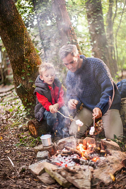 istock father and his son roasting marshmallows on a campfire 476078240