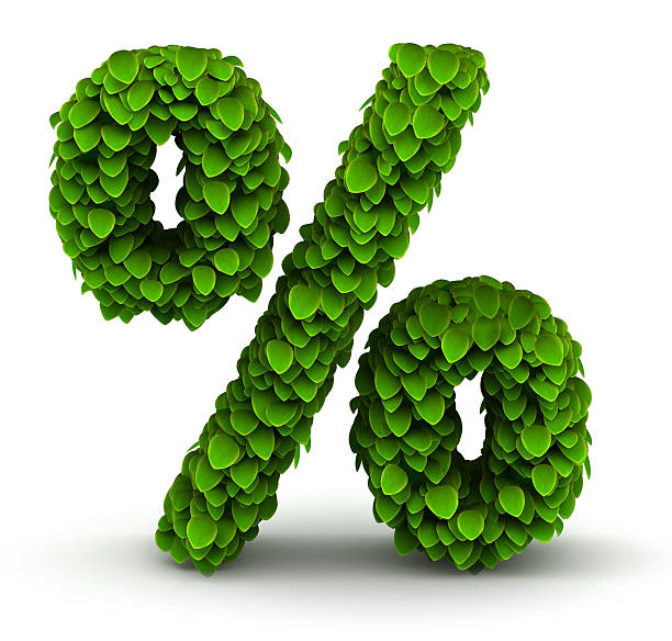 istock Percent green leaves font 476078511