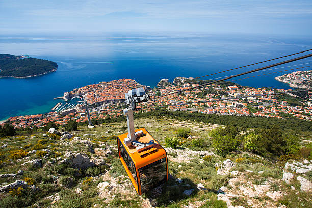 istock Cable Car moving down to olt town of Dubrovnik 476078896