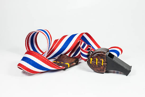 istock whistles with Thailand national flag lanyard 476080793