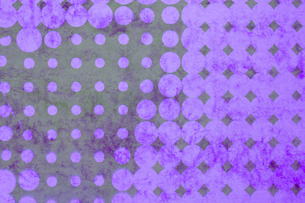 fundo abstrato-violeta pop pontos em texturizado papel colorido - 80ies imagens e fotografias de stock