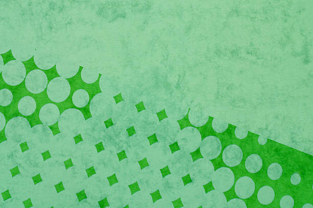 fundo abstrato verde-pop pontos em texturizado papel colorido - 80ies imagens e fotografias de stock