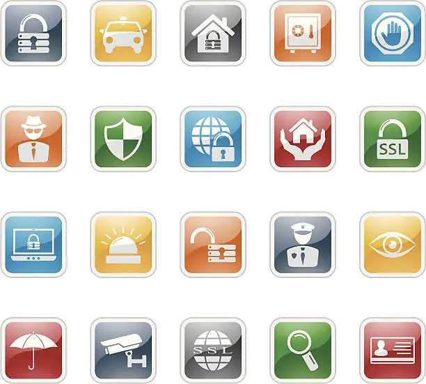 Vector illustration of Security Icons
