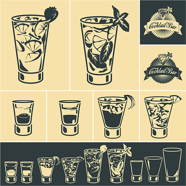 ilustrações, clipart, desenhos animados e ícones de coquetéis - orange portion fruit drink