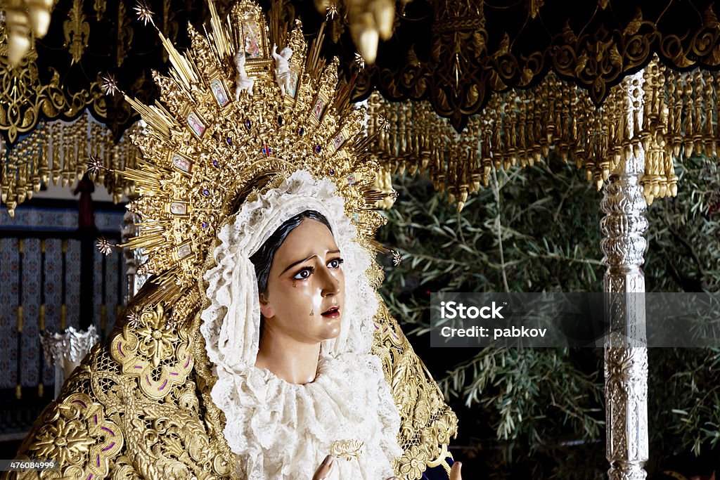 Semaine sainte à Malaga, en Espagne. Grace vierge. - Photo de Andalousie libre de droits