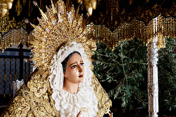 istock holy week in Malaga, Spain. Grace virgin. 476084999