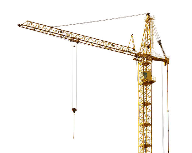 istock single isolated dark gold hoisting crane 476085225