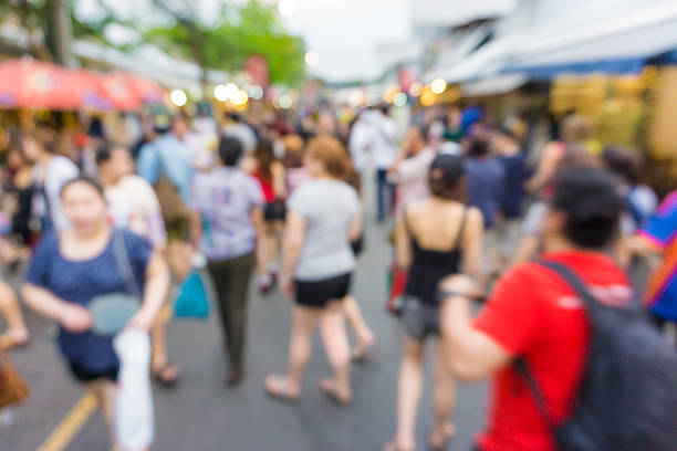 istock Abstract blurred people shopping at Jatujak market 476085876