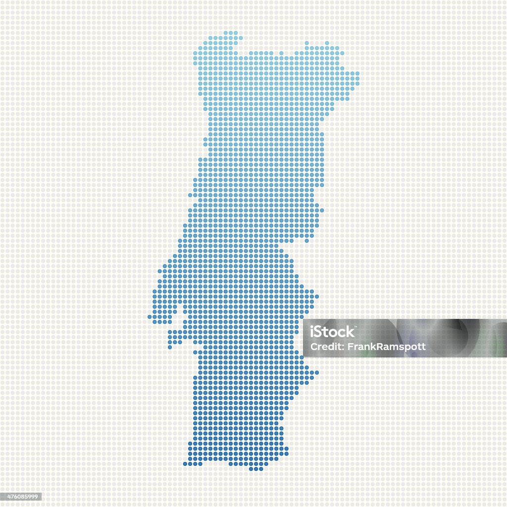 ポルトガルマップブルーの水玉模様 - アイ�デアのロイヤリティフリーベクトルアート