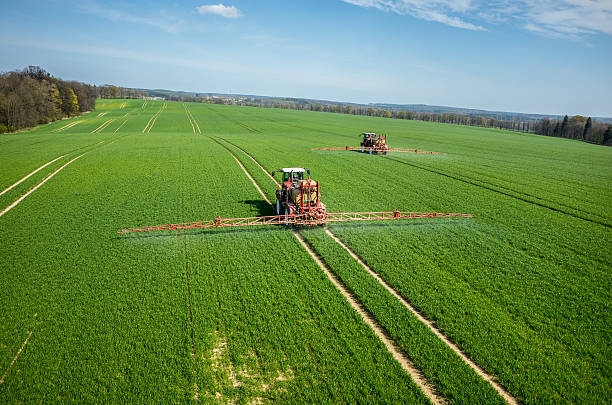 istock Aerial view of the tractor 476086056