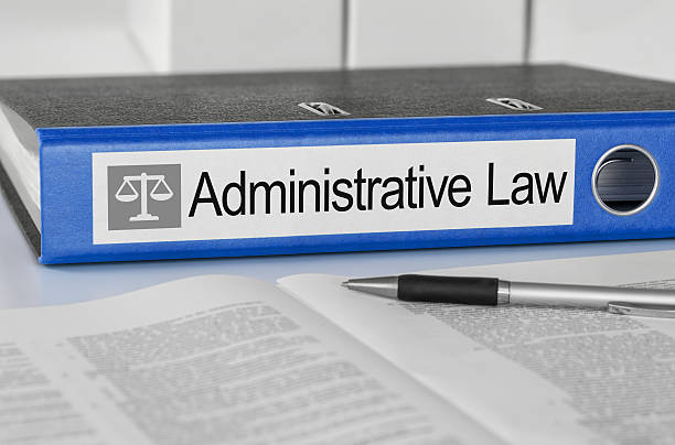 istock Blue folder with the label Administrative Law 476089066