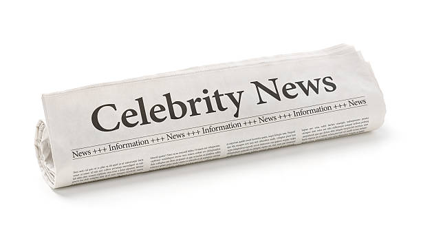 istock Rolled newspaper with the headline Celebrity News 476089076