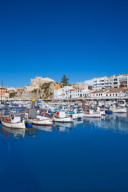 istock Ciutadella Menorca marina Port view Town hall 476089236