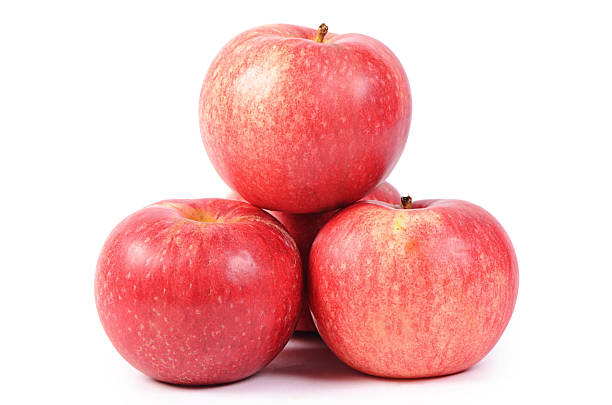 istock Red fresh apples isolated on white background 476089758