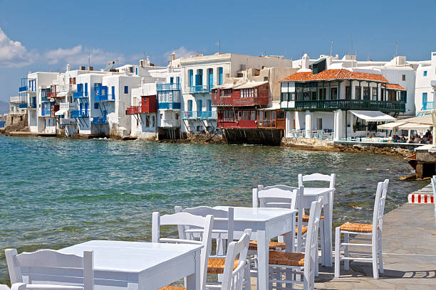 istock Mykonos Little Venice and Chairs and Tables 476090941