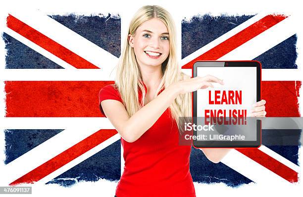若い女性の手の英語概念の学習タブレット個 - イングランドのストックフォトや画像を多数ご用意 - イングランド, イングランド文化, ティーンエイジャー