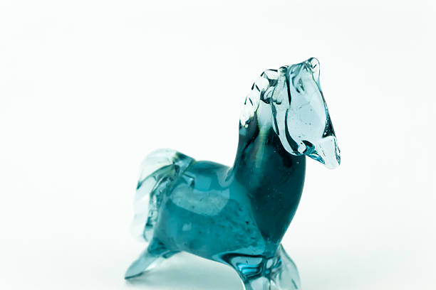 istock Horse blown glass translucent blue 476096720