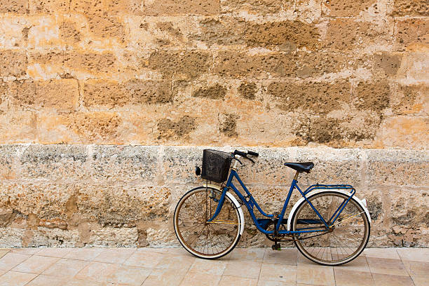 istock Bicycle in historical Ciutadella stone wall at Balearics 476096926