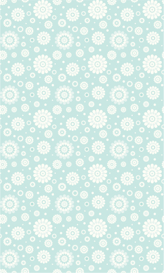 Blue daisy & polka dot pattern in repeat. Ideal for kids fashion.