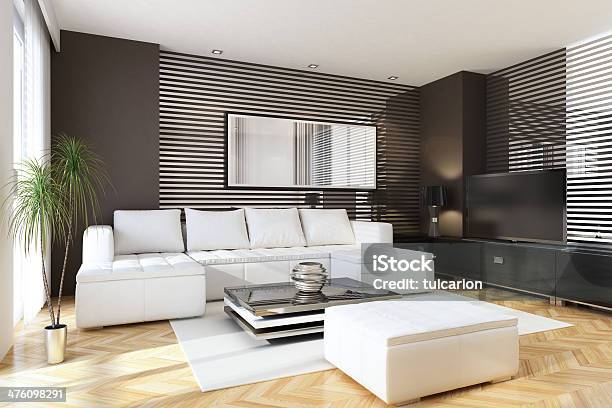 Luxury Living Room Stock Photo - Download Image Now - Architecture, Digitally Generated Image, Domestic Room