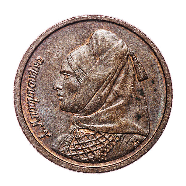 istock 1 Greek drachma coin isolated on white (1988) 476098555