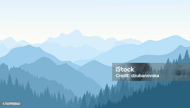 Piękny Poranek W Blue Mountains - Stockowe grafiki wektorowe i więcej obrazów Góra - Góra, Tło, Grafika wektorowa
