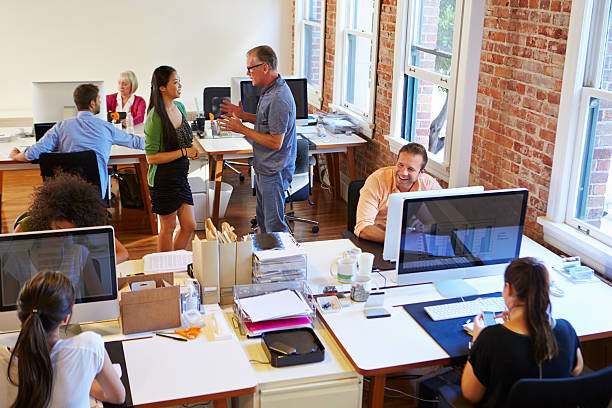 istock Wide Angle View Of Busy Design Office With Workers 476098937