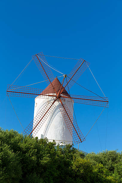 istock Menorca Es Mercadal windmill on blue sky at Balearics 476099426