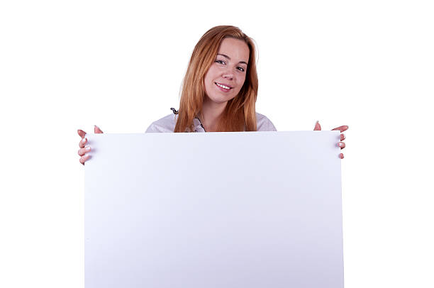 istock Girl showing cardboard 476099476