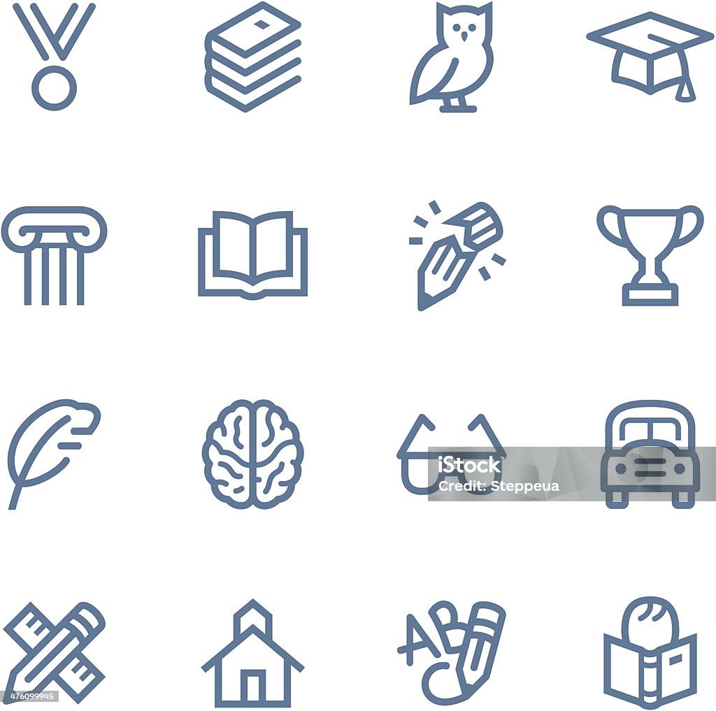 Linia ikony edukacji - Grafika wektorowa royalty-free (Ikona)