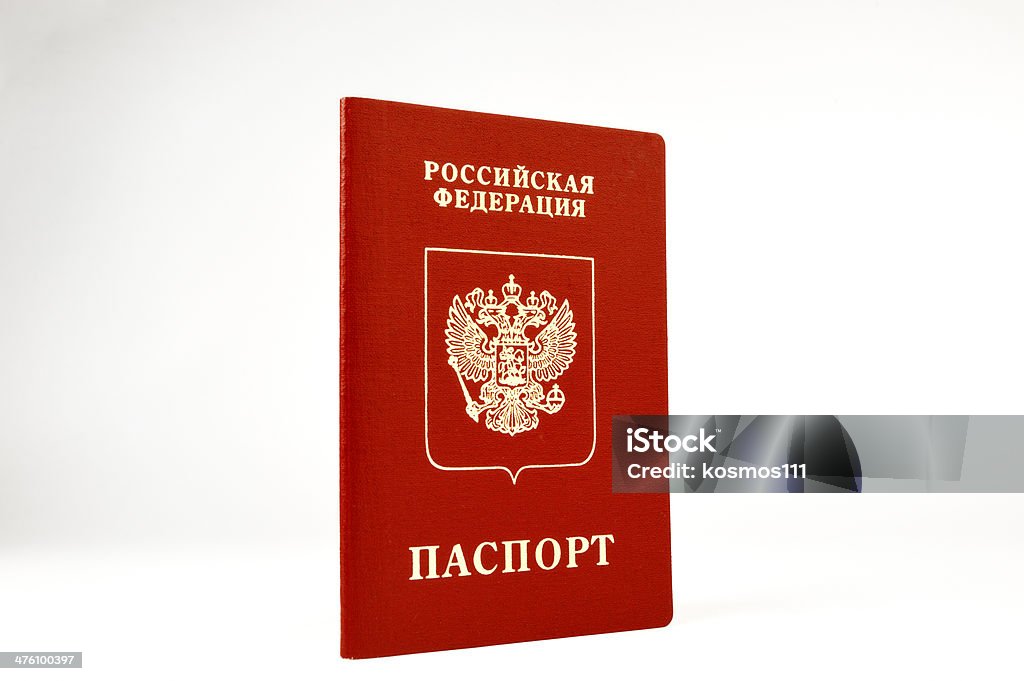 Passeport étranger, sur un arrière-plan blanc - Photo de Blanc libre de droits