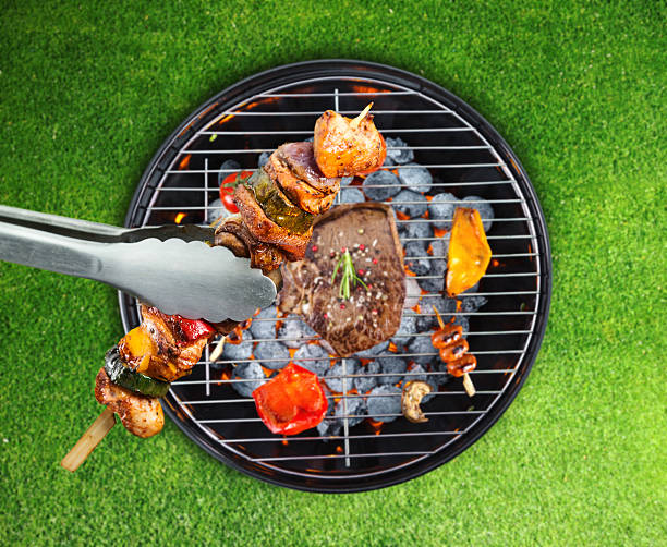 istock Barbecue grill with various kinds of meat 476102342