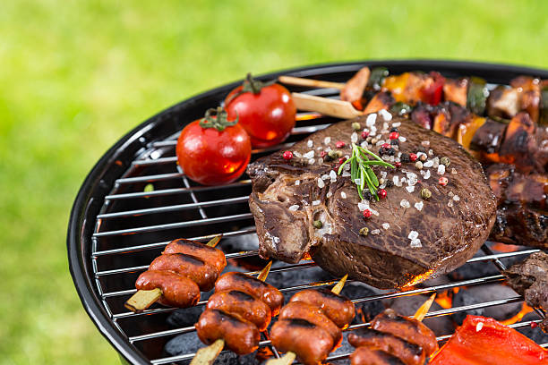 istock Barbecue grill with various kinds of meat 476102950